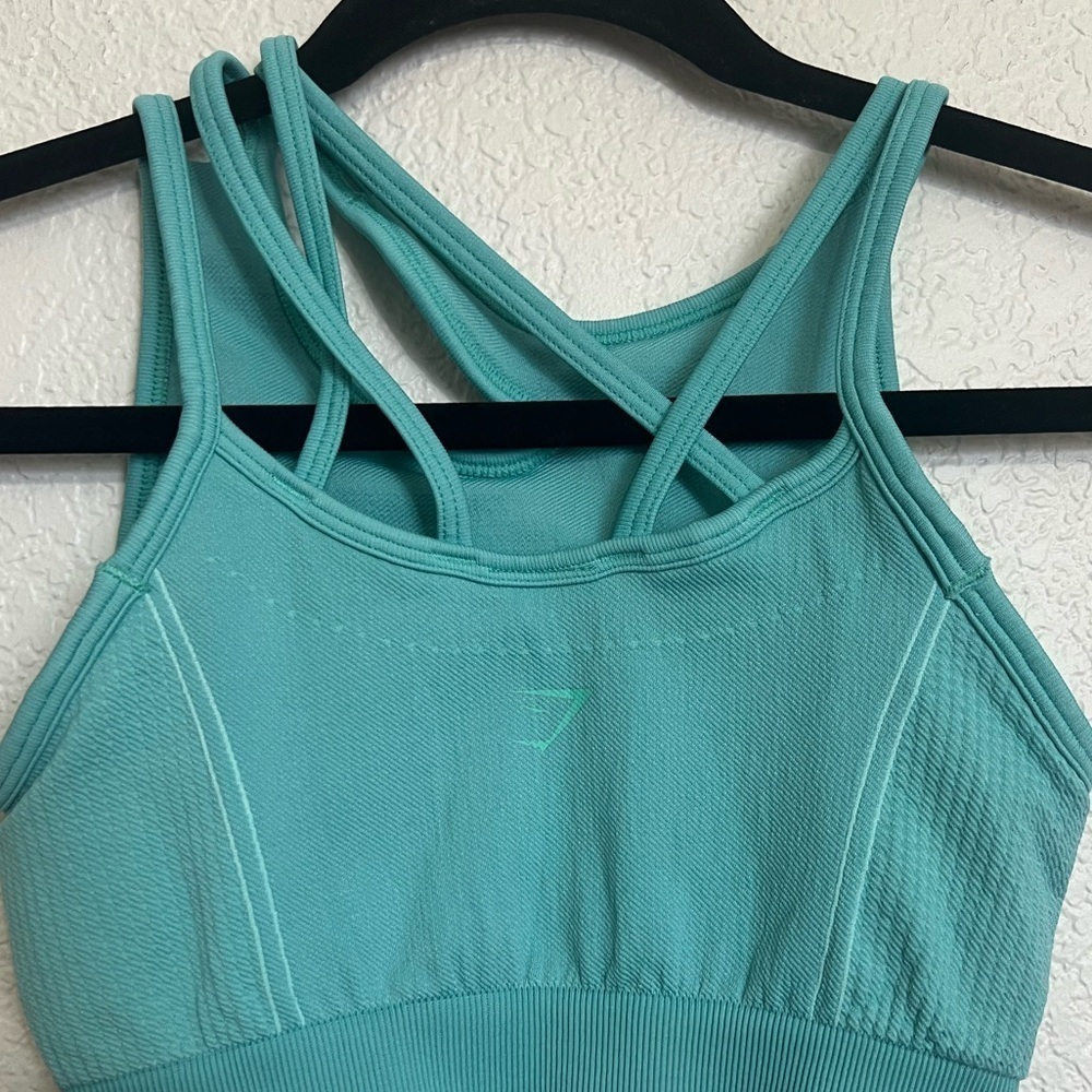 Gymshark Mint Blue Ultra Seamless Sports Bra - Picture 4 of 5